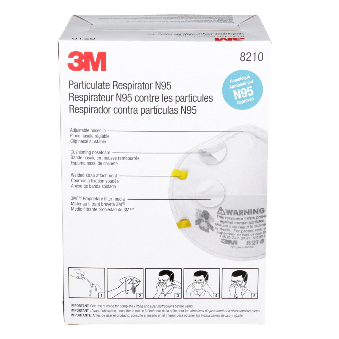 3M Particulate Respirator 8210, N95
