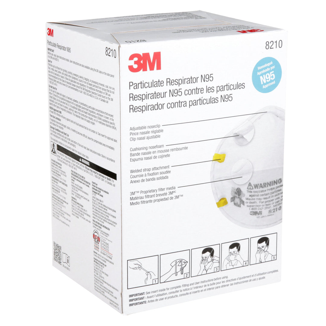 3M Particulate Respirator 8210, N95