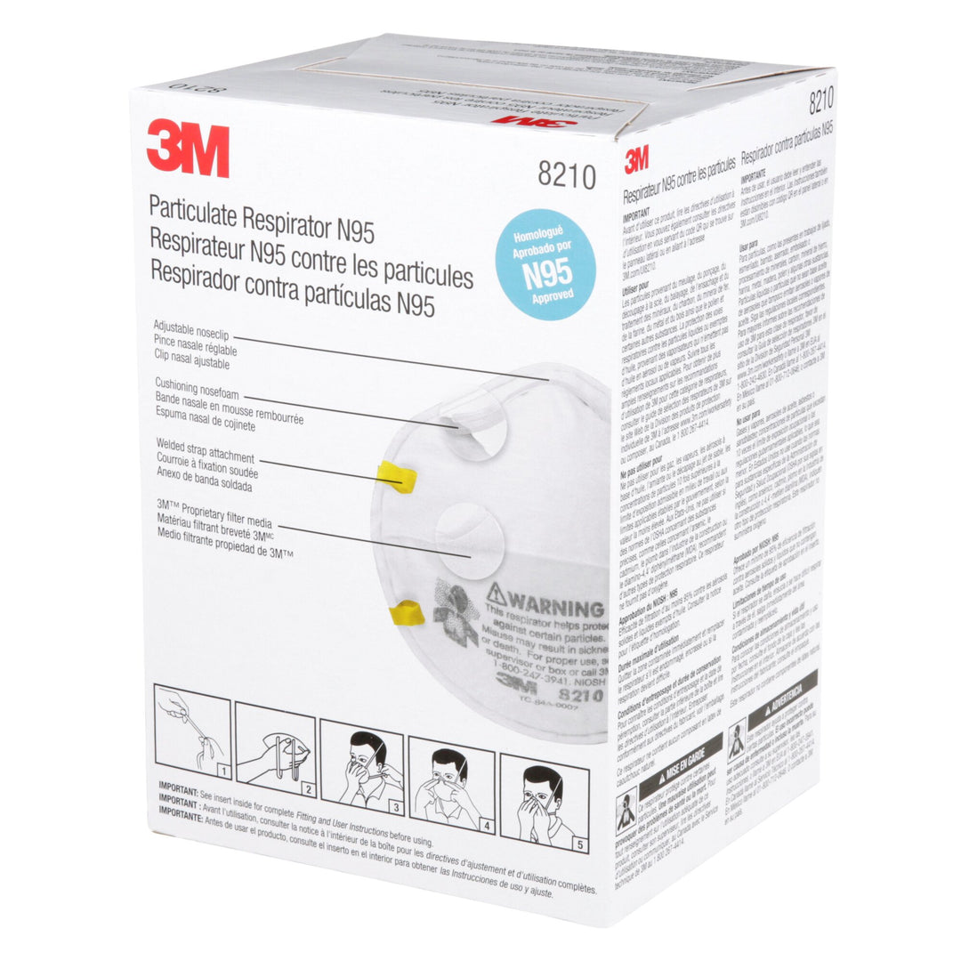 3M Particulate Respirator 8210, N95