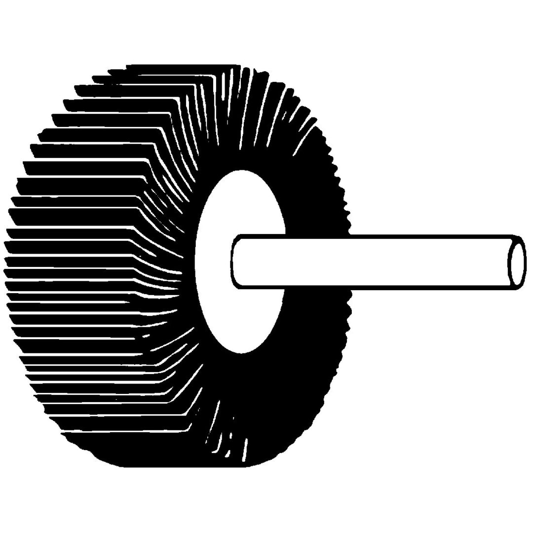 3M Flap Wheel 747D, P120 X-weight, Type 83, 2 in x 1 in x 1/4 in