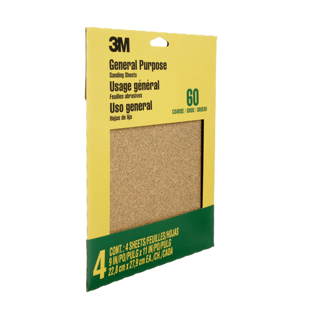3M Aluminum Oxide Sandpaper Coarse, 9003NA, 9 in x 11 in