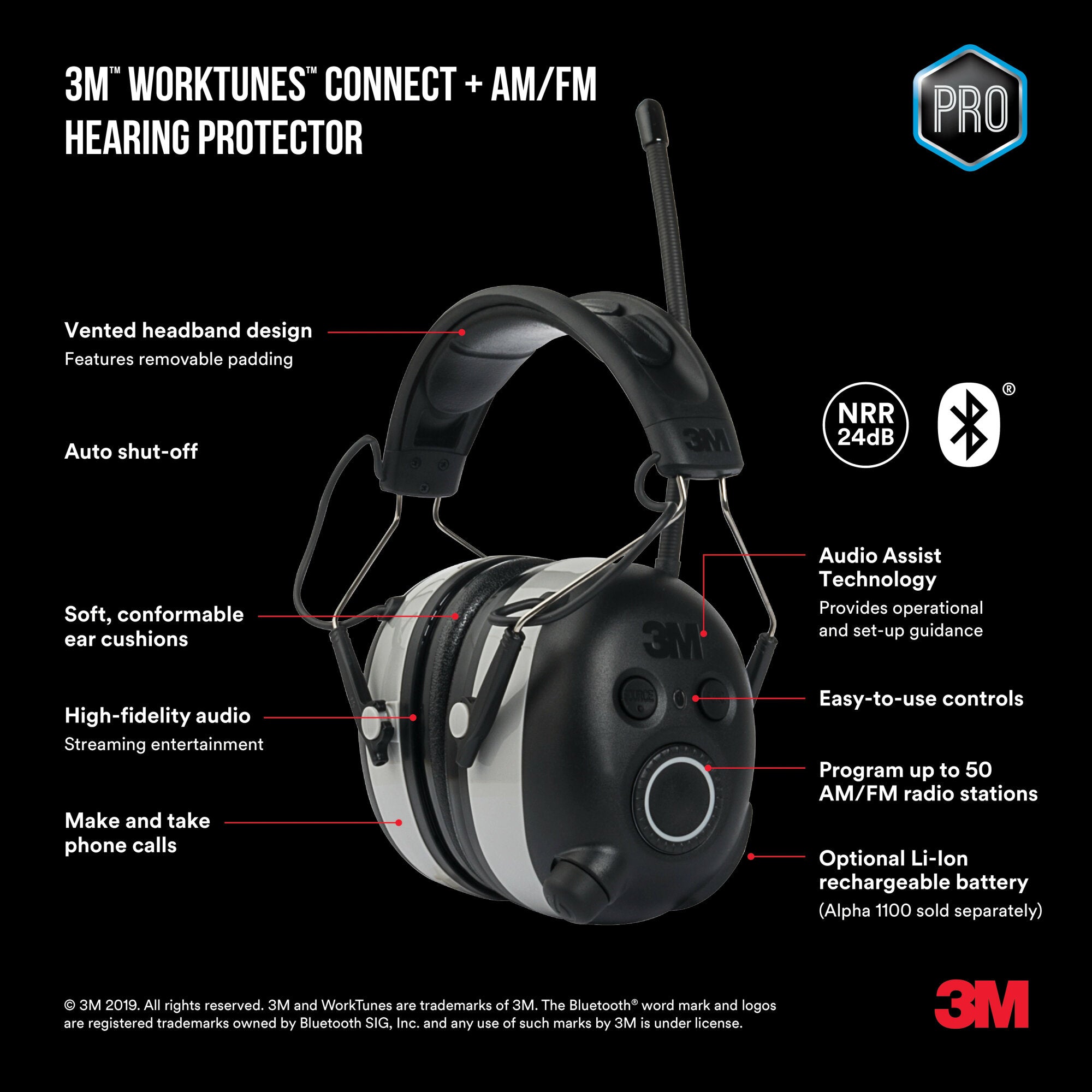 3M WorkTunes Connect Hearing Protector - Thumbnail 5
