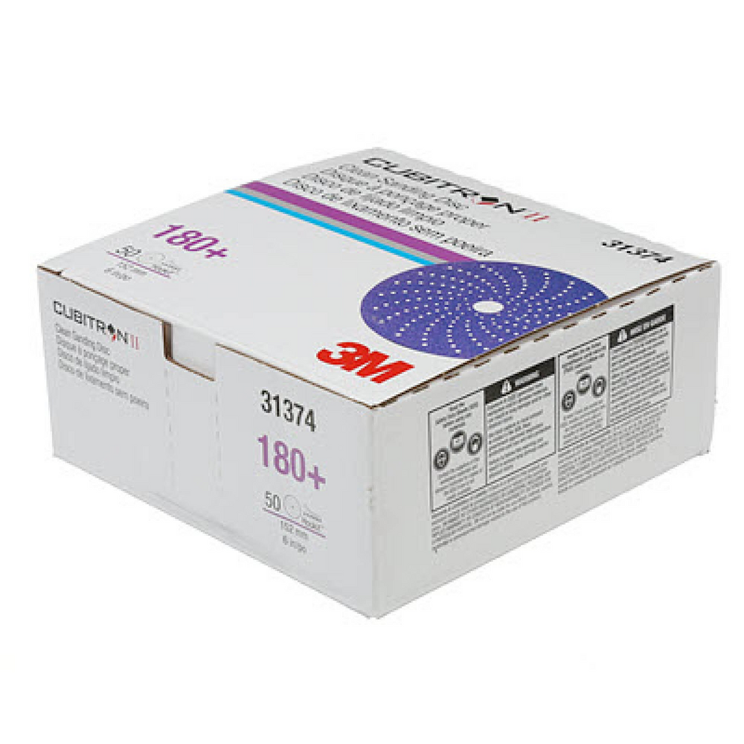 3M Cubitron II Hookit Clean Sanding Abrasive Disc, 31374, 6 in, 180+
grade
