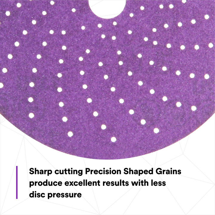3M Cubitron II Hookit Clean Sanding Abrasive Disc, 31372, 6 in, 120+
grade