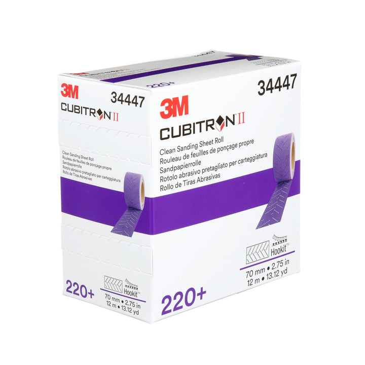 3M Cubitron II Hookit Clean Sanding Sheet Roll, 34447, 220+ grade, 70
mm x 12 m