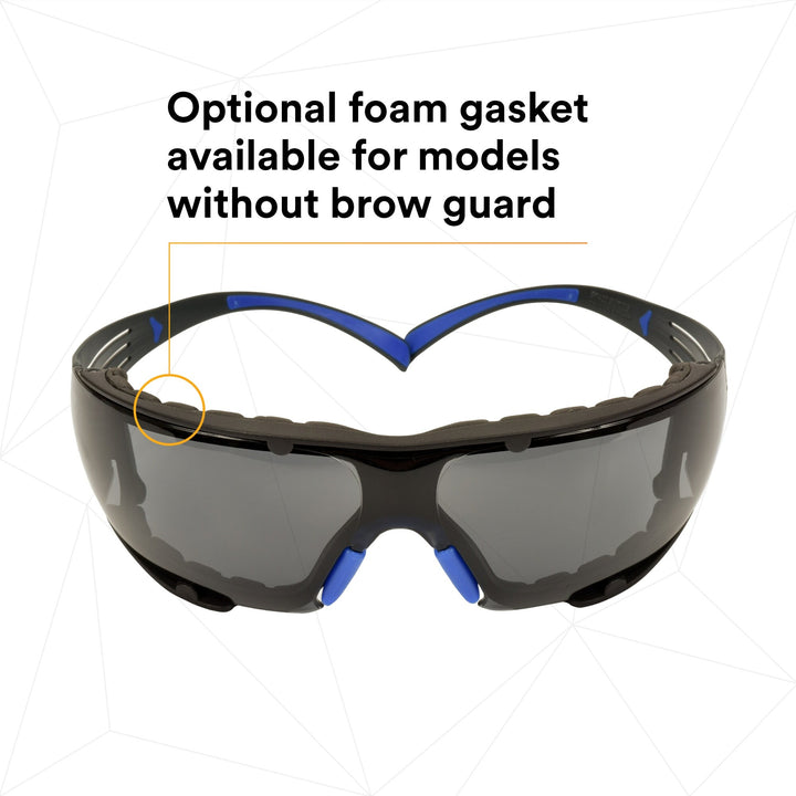 3M SecureFit Safety Glasses SF402SGAF-BLU-F, Blue/Gray