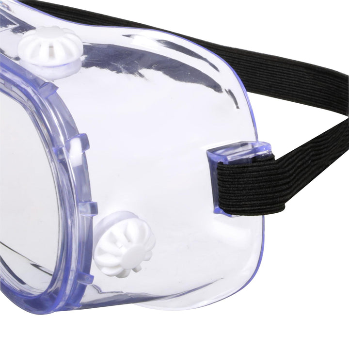 3M Goggle Chemical Splash, 91252H1-DC-10, Black Strap, Clear Lens
