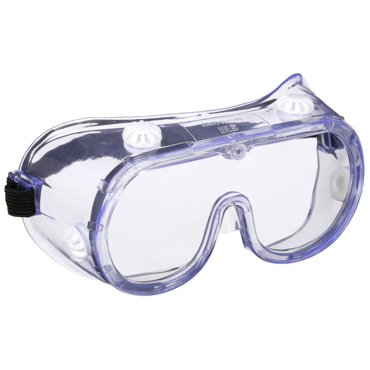 3M Goggle Chemical Splash, 91252P1-DC, Black Strap, Clear Lens
