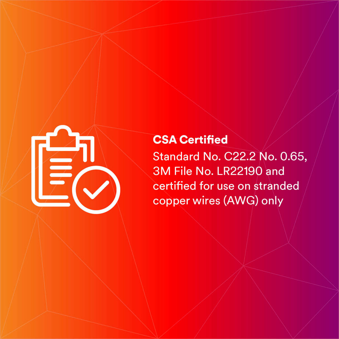 3M Scotchlok Butt Connector, Nylon Insulated w/Insulation GripMNG18BCK