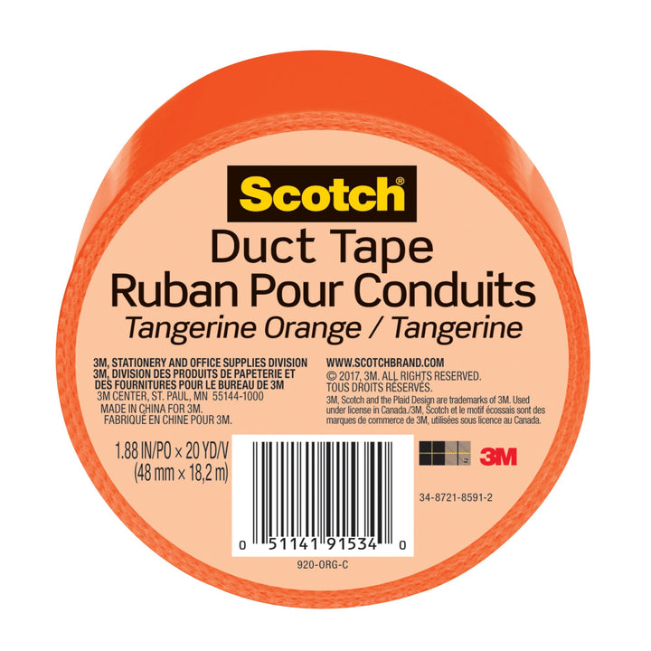 Scotch® Duct Tape 920-ORG-C, 1.88 in x 20 yd (48 mm x 18,2 m), Orange