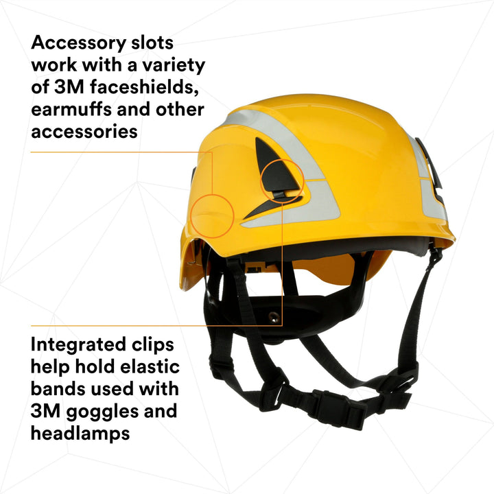3M SecureFit Safety Helmet, X5002X-ANSI,  Yellow, 1Ea/Box