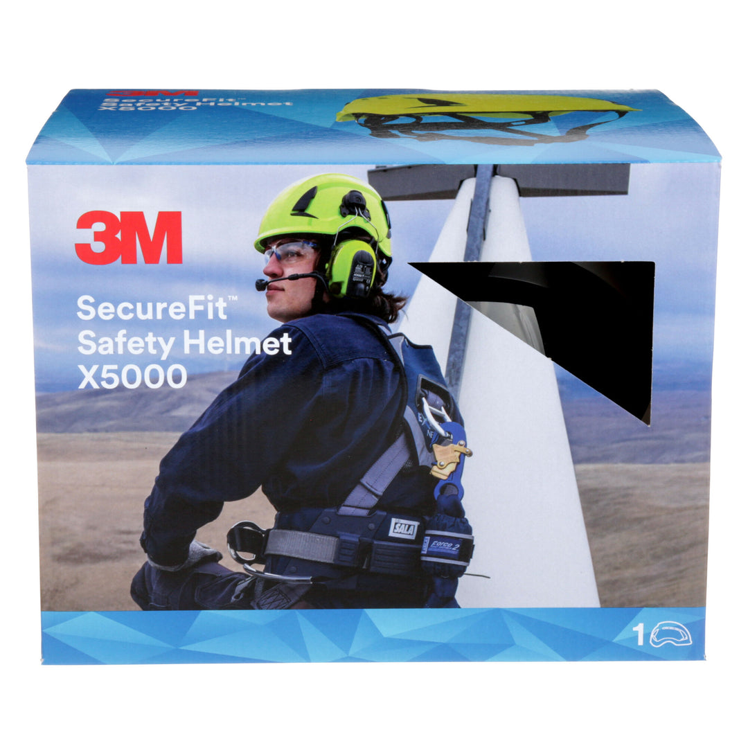 3M SecureFit Safety Helmet, X5012X-ANSI,  Black, 1Ea/Box