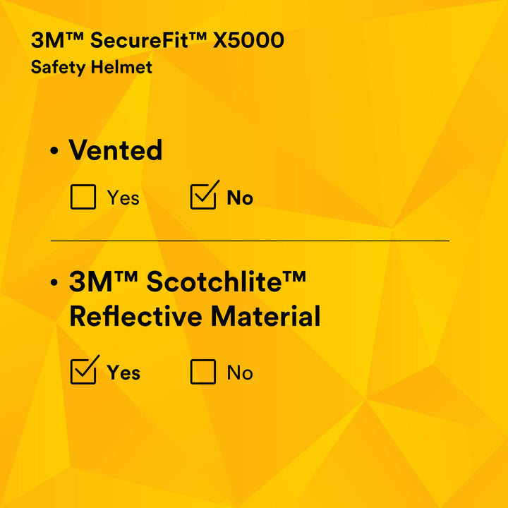 3M SecureFit Safety Helmet, X5012X-ANSI,  Black, 1Ea/Box