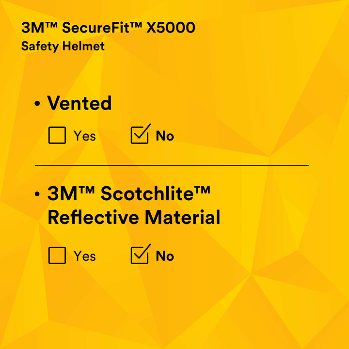 3M SecureFit Safety Helmet, X5007-ANSI,  Orange