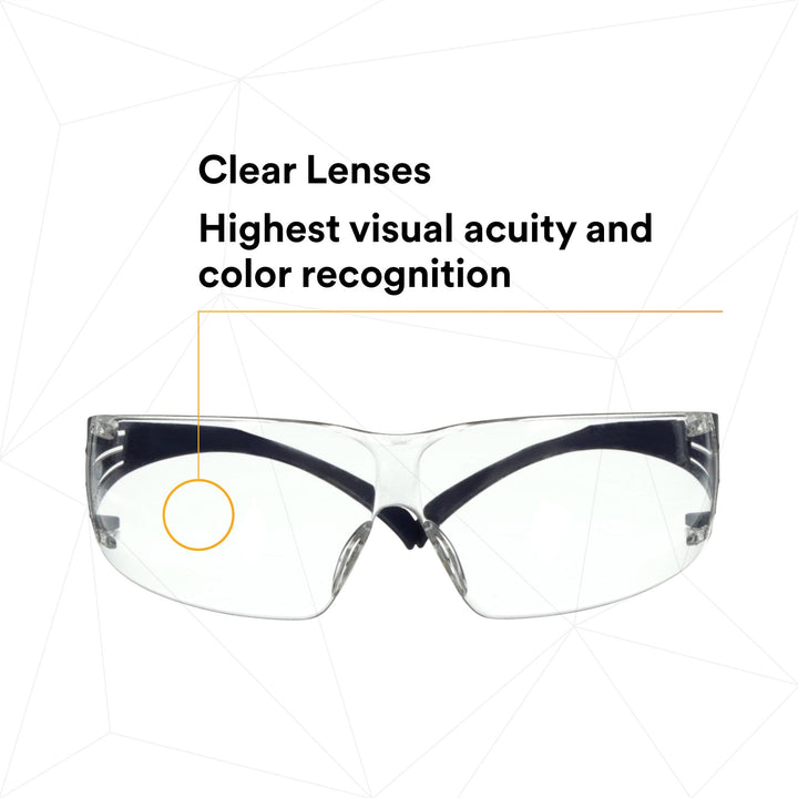 3M SecureFit 200 Series SF201SGAF-BLU, Blue Temples