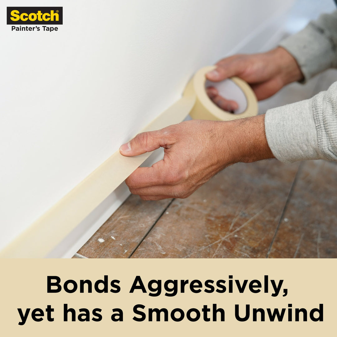 Scotch® Contractor Grade Masking Tape 2020-48EP3, 1.88 in x 60.1 yd(48mm x 55m)