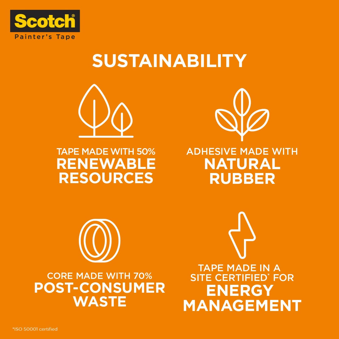 Scotch® Heavy Duty Masking Tape 2020+-48TP6, 1.88 in x 60.1 yd (48mm x55m)