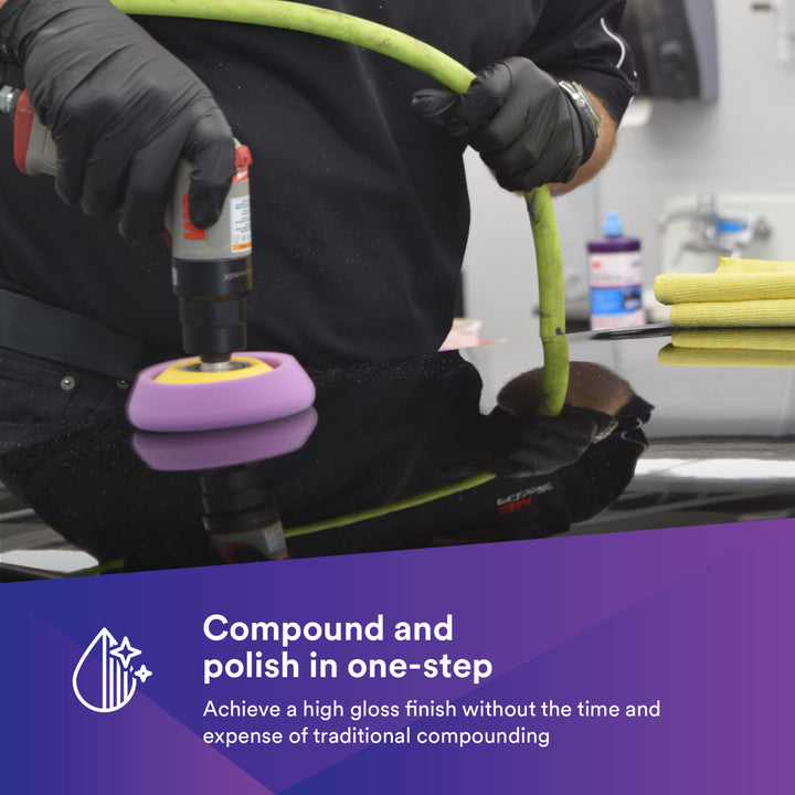 3M Perfect-It 1-Step Foam Finishing Pad, 33033, 4 in, Hookit, 2 padsper bag