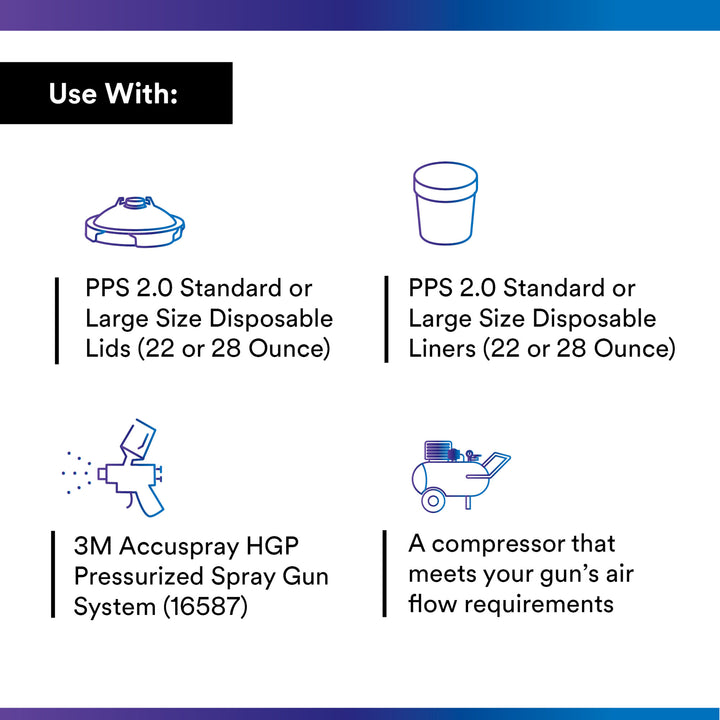 3M PPS Series 2.0 Type H/O Pressure Cup, 26124, Large/Standard