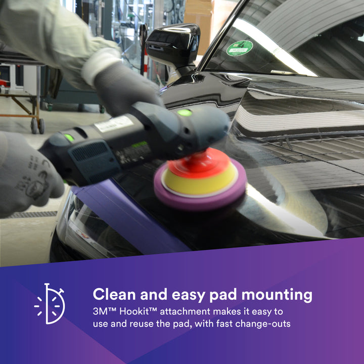 3M Perfect-It 1-Step Foam Finishing Pad, 33042, 6 in, Hookit, 2 padsper bag