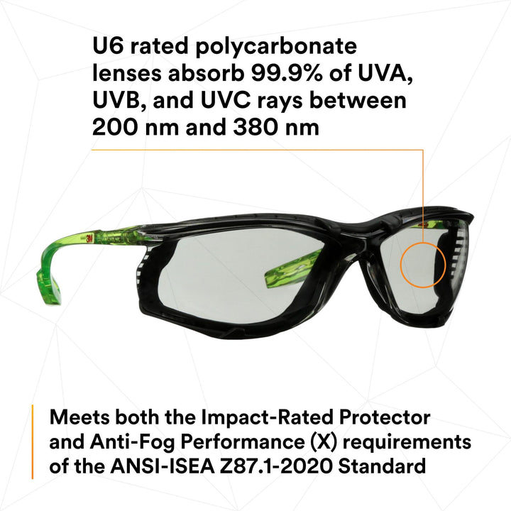 3M Solus CCS Series, SCCS07SGAF-GRN-F, Scotchgard Anti-Fog Coating