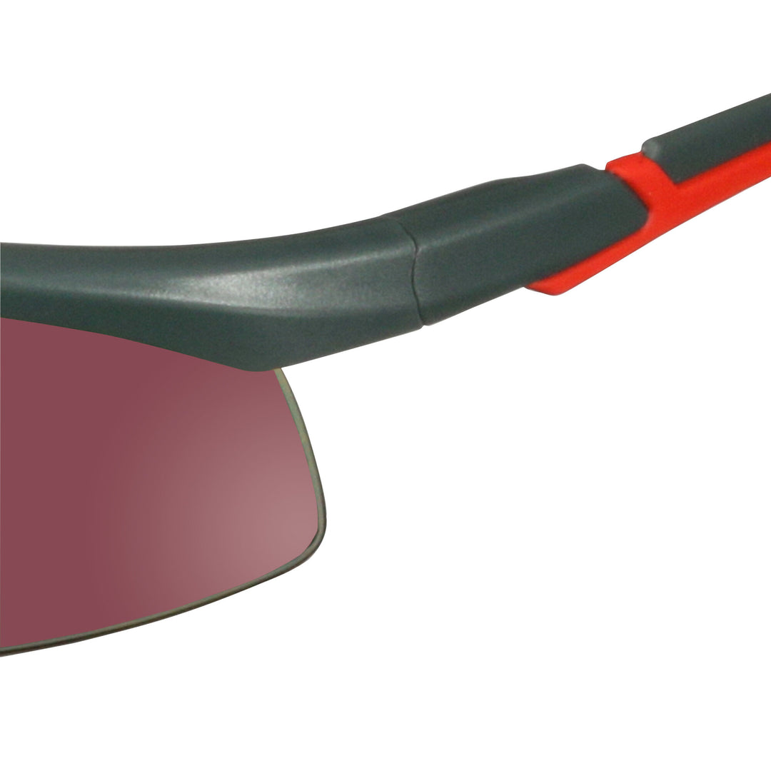 3M Solus 2000 Series, S2024AS-RED, Gray/Red Temples, Red MirrorAnti-Scratch lens
