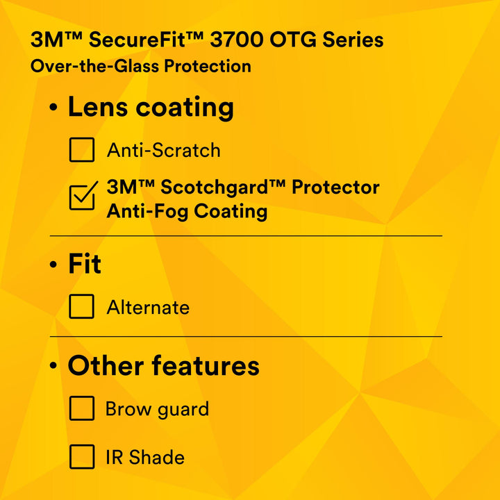 3M SecureFit 3700 Series, SF3707SGAF-BLU, Blue Temple