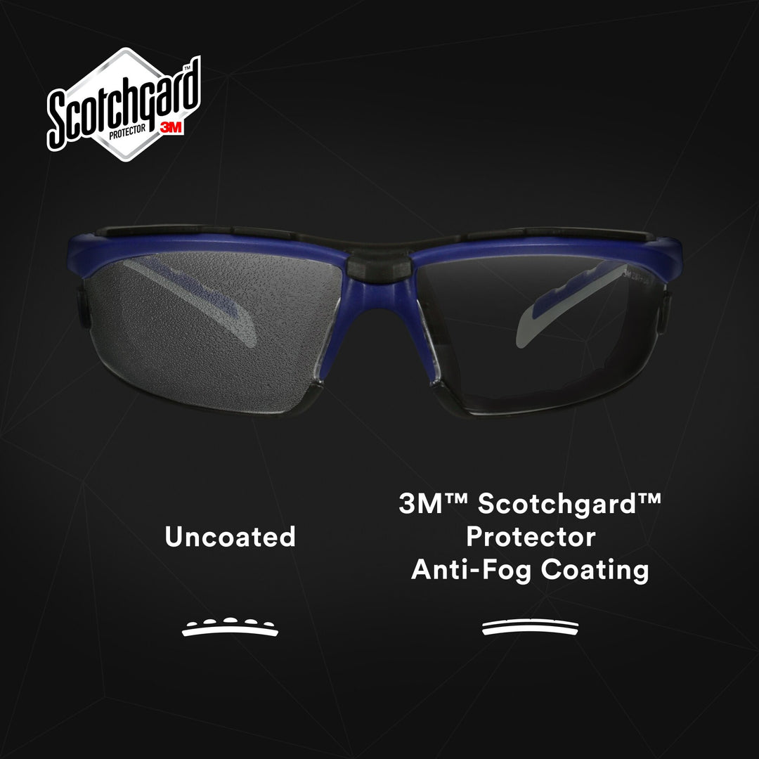 3M Solus 2000 Series, S2001SGAF-BGR-F, Gray/Blue-Green Temples