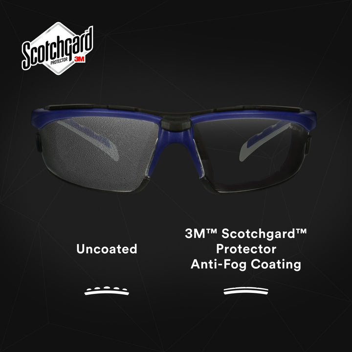 3M Solus 2000 Series, S2001SGAF-BGR-F, Gray/Blue-Green Temples