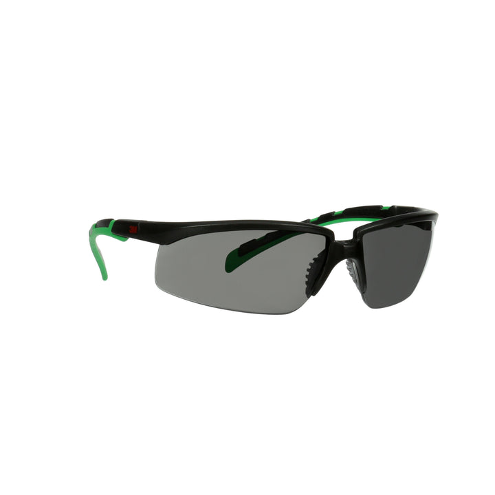 3M Solus 2000 Series, S2030AS-BLK, Black/Green Temples