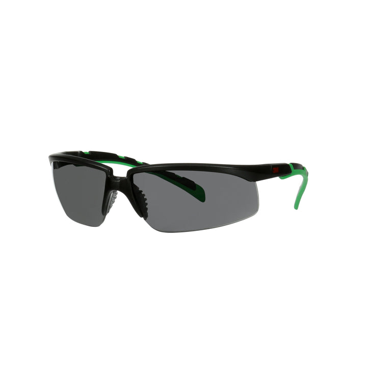 3M Solus 2000 Series, S2030AS-BLK, Black/Green Temples