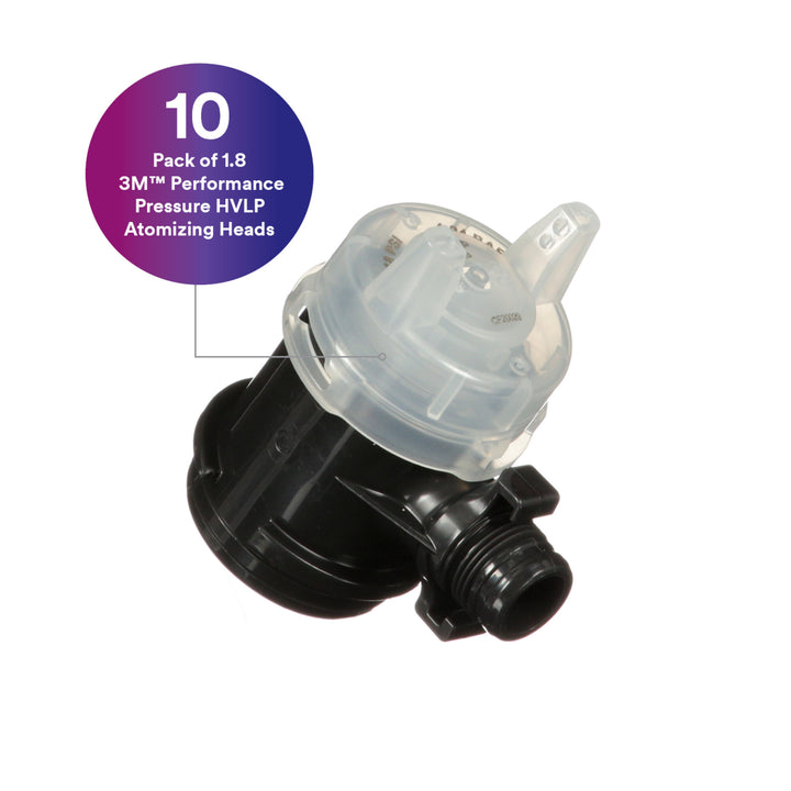3M Performance Pressure HVLP Atomizing Head Refill Kit 26818, Clear,1.8, 10 pack