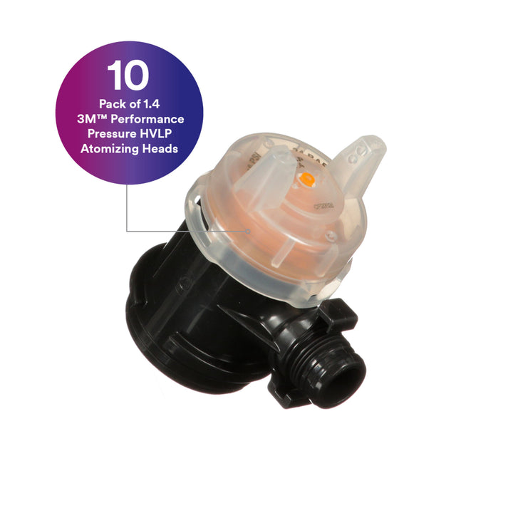 3M Performance Pressure HVLP Atomizing Head Refill Kit 26814, Orange,1.4