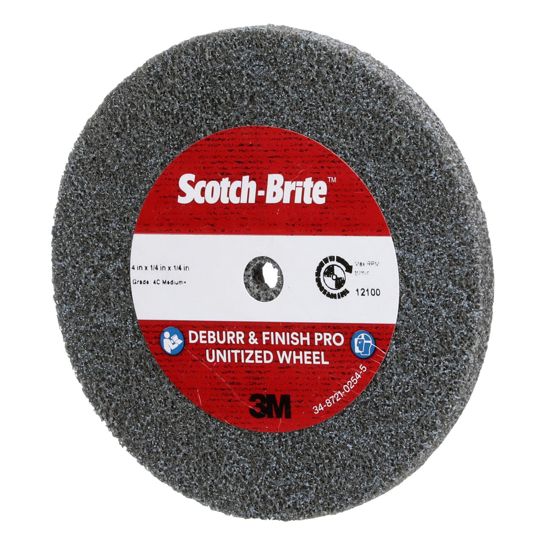 Scotch-Brite Deburr & Finish Pro Unitized Wheel, DP-UW, 4C Medium+