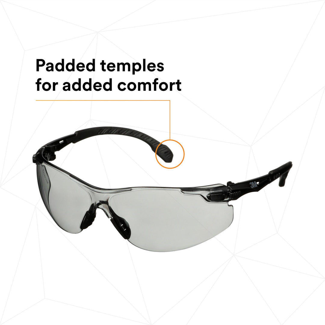 3M Solus 1000 Series, S1507SGAF, Black Temples, Scotchgard Anti-Fog Coating