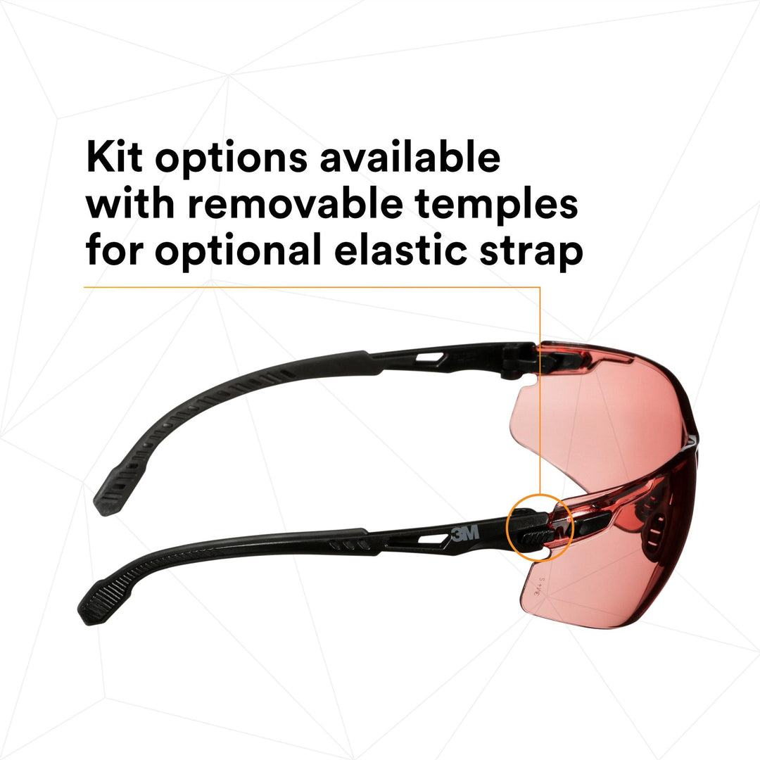 3M Solus 1000 Series, S1521SGAF-KT, Blk Temples, Scotchgard Anti-Fog Coating