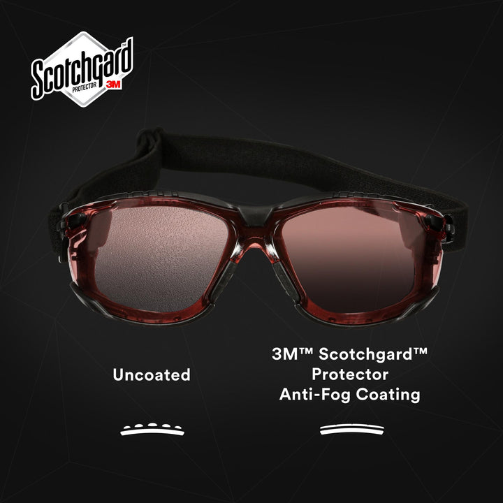 3M Solus 1000 Series, S1521SGAF-KT, Blk Temples, Scotchgard Anti-Fog Coating