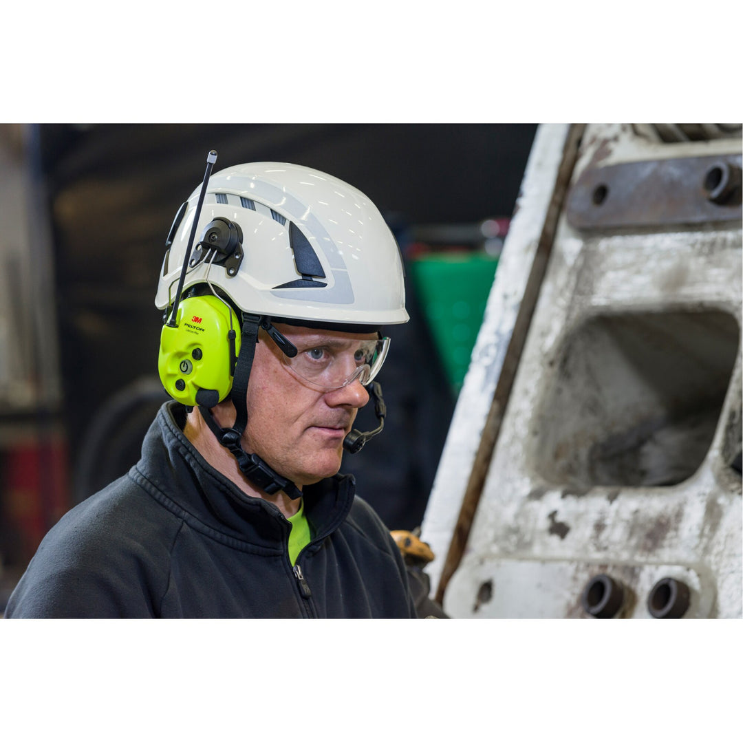 3M PELTOR LiteCom Plus Headset MT73H7P3E4610NA, Hard Hat Attached