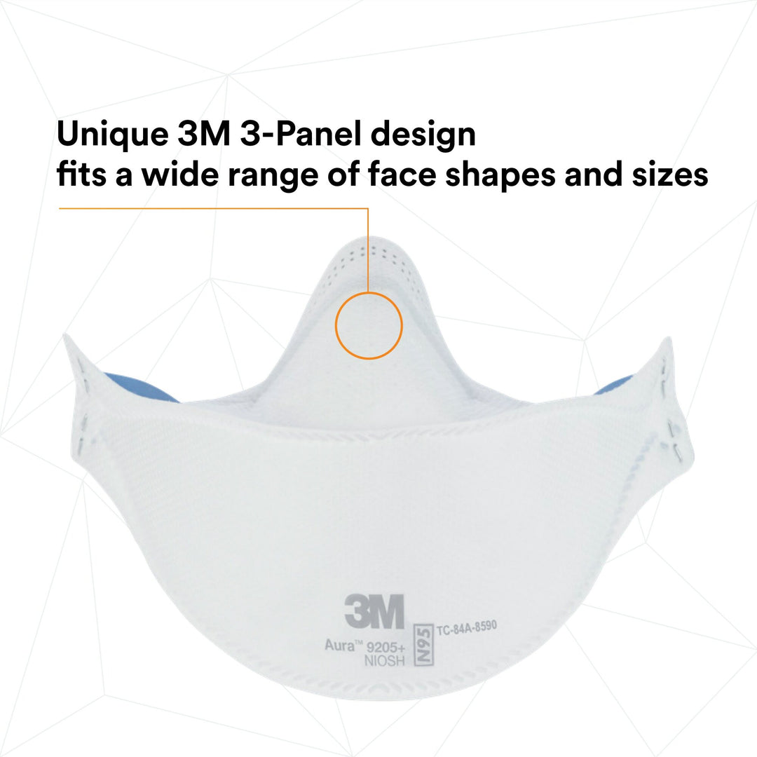 3M Aura Particulate Respirator 9205+, N95