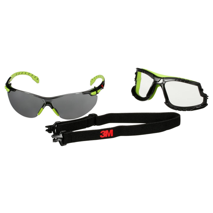 3M Solus 1000 Series S1202SGAF-TKT, Grn/Blk, Scotchgard Anti-Fog Coating