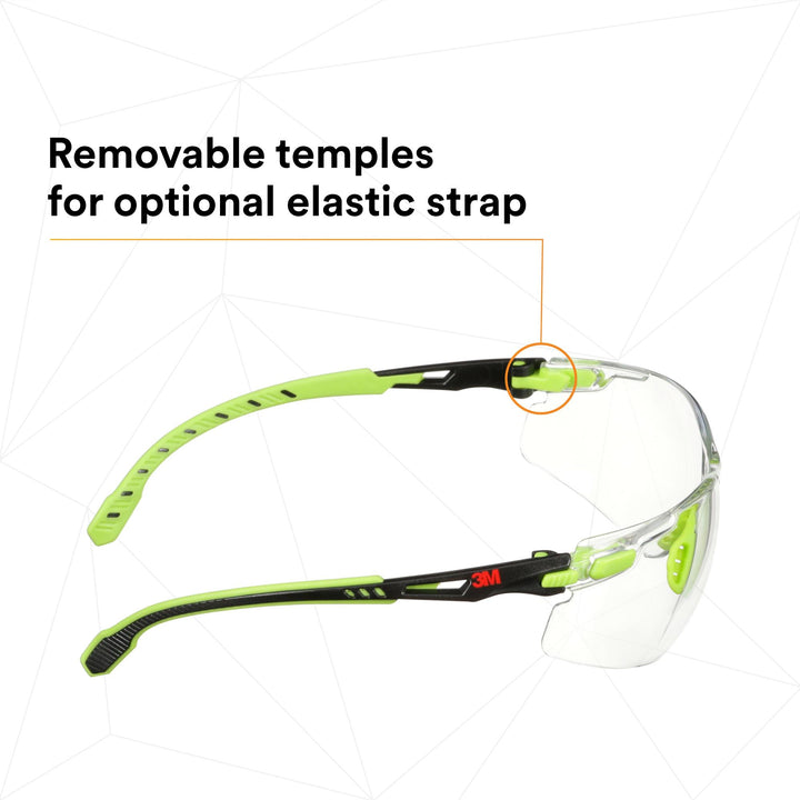 3M Solus 1000 Series S1201SGAF-TKT, Grn/Blk, Scotchgard Anti-Fog Coating