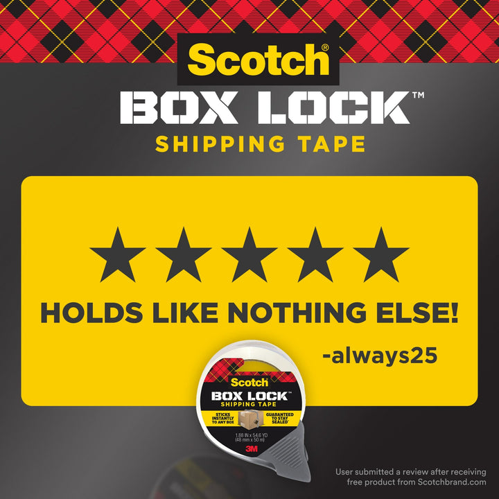 Scotch® Shipping Packaging Tape 3950, 1.88 in x 54.6 yd (48 mm x 50 m)
