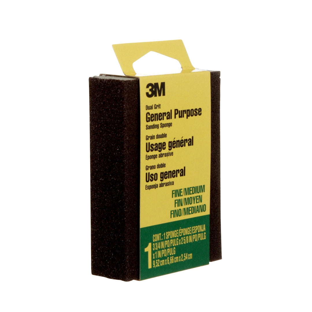 3M Sanding Sponge 908-ESF, Dual Grit Block, 3 3/4 in x 2 5/8 in x 1 in