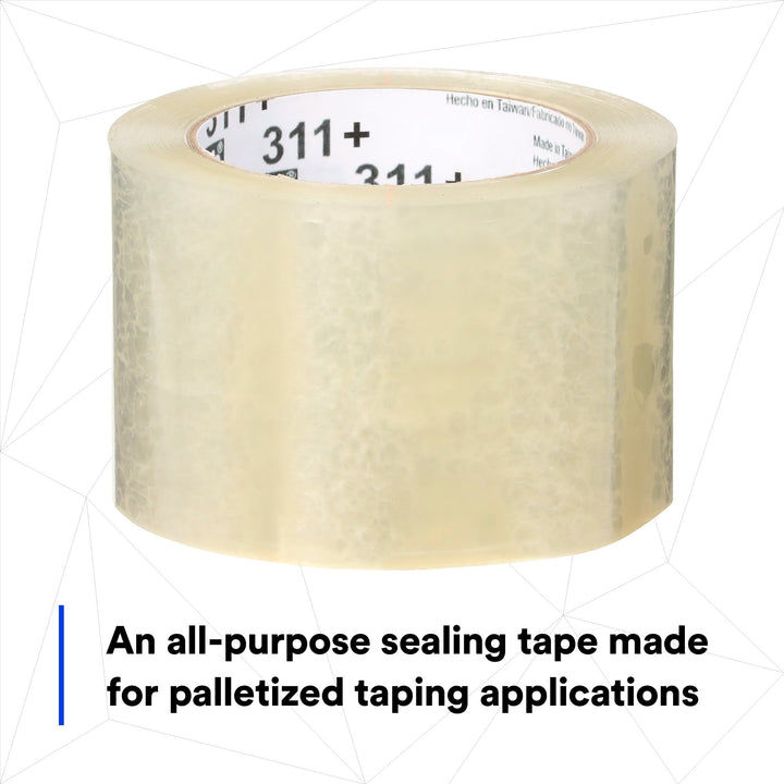 Scotch® High Tack Box Sealing Tape 311+, Clear, 72 mm x 100 m