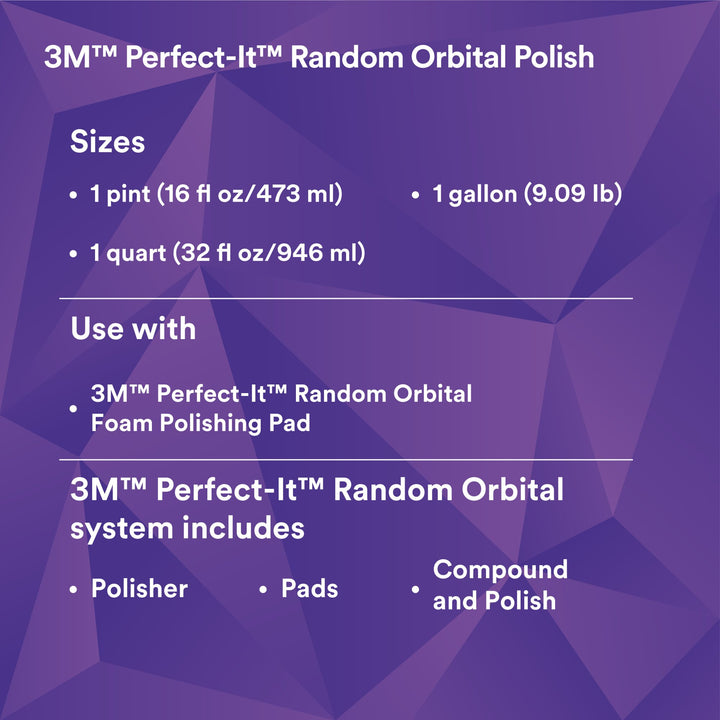 3M Perfect-It Random Orbital Polish 34134, 1 Quart (32 fl oz/946 mL)