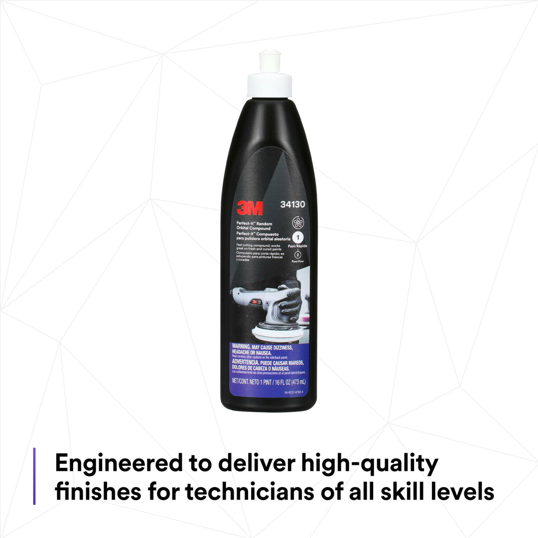 3M Perfect-It Random Orbital Compound 34130, 1 Pint (16 fl oz/473 mL)