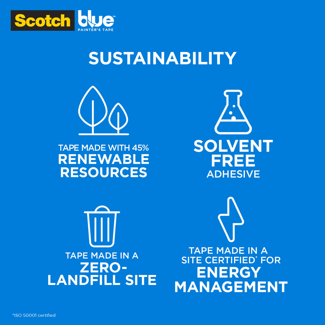 ScotchBlue Original Painter's Tape 2090-36QC6, 1.41 in x 60 yd (36 mm x 54.8 m)