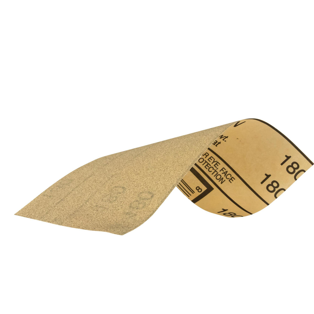 3M Sandpaper 03031, 180 Grit, 3-2/3 in x 9 in, 6/Pack