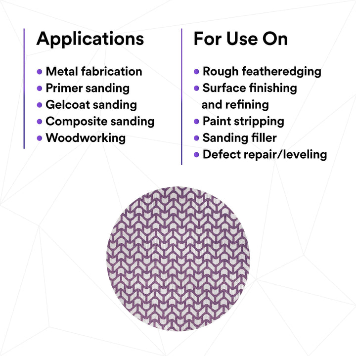 3M Xtract Cubitron II Net Disc 710W, 80+, 5 in x NH, Die 500X,
50/Carton