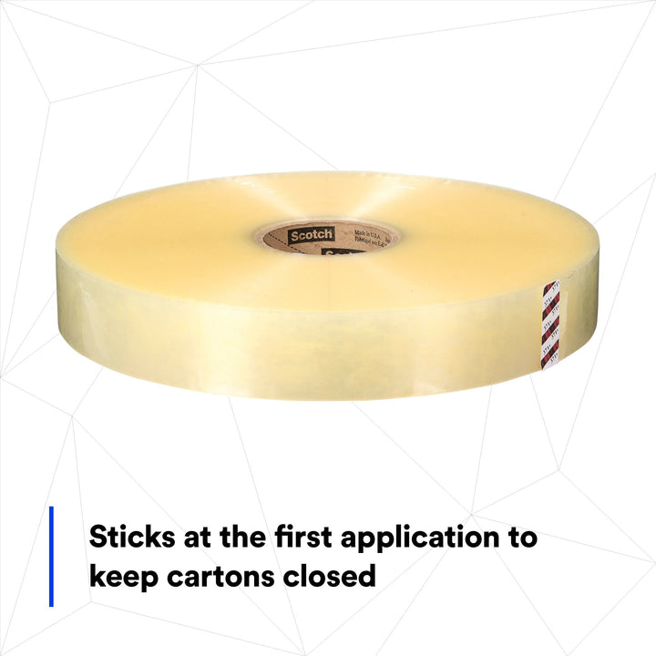 Scotch® High Tack Box Sealing Tape 371+, Clear, 48 mm x 914 m